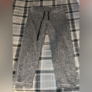 Kids Gray Cozy Drawstring Jogger Pants